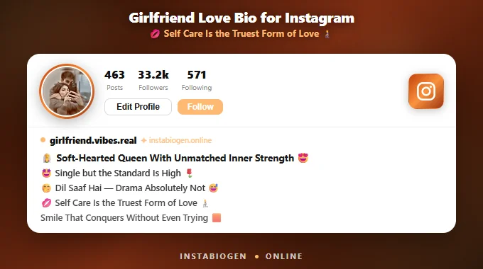 Girlfriend Love Bio for Instagram